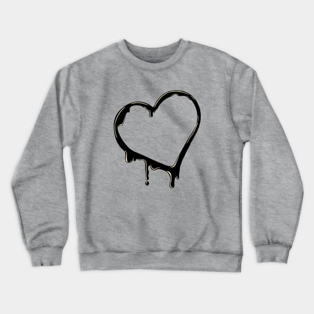 Inky Hearts Crewneck Sweatshirt by TerraTerraCotta